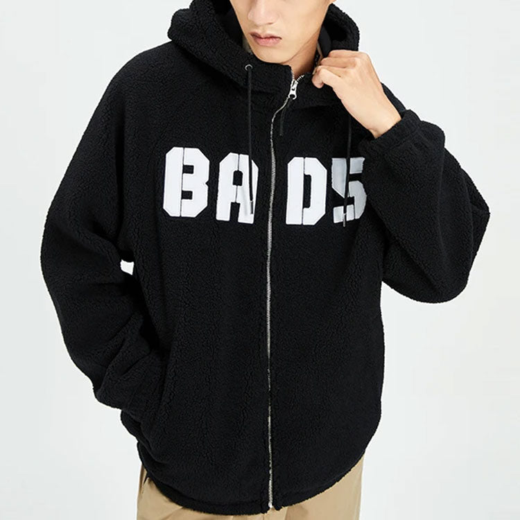 Li-Ning BadFive Logo Full Zip Hooded Jacket 'Black White' AFDR733-5