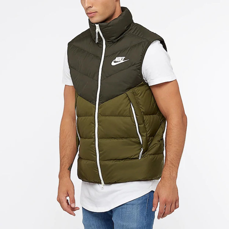 Men's Nike Logo Sports Brown Down Vest 928860-355