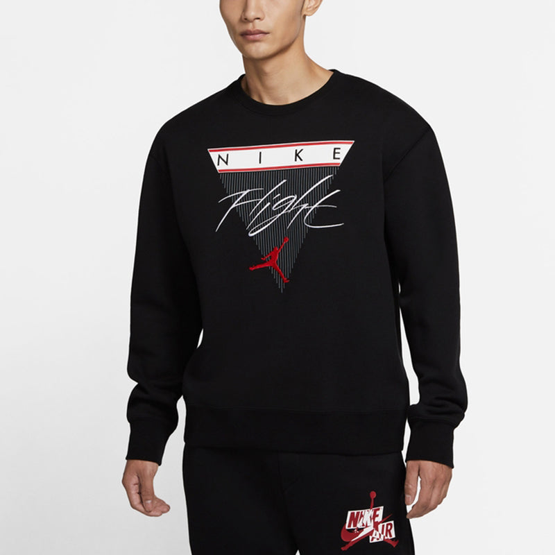 Air Jordan Flight MENS Print Crew-neck Sports Black CZ8265-010