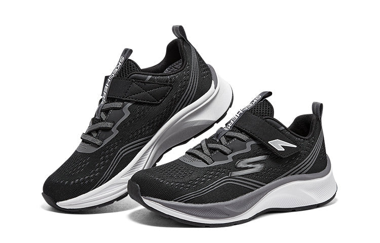 (GS) Skechers Microspec Max 'Black Grey' 403950L-BKCC