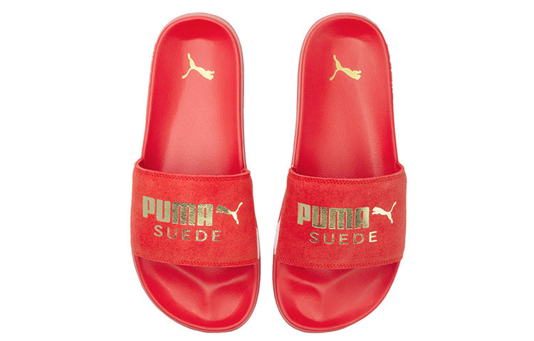PUMA Leadcat 2.0 Suede Classic Sandals 'Red White Gold' 384872-05
