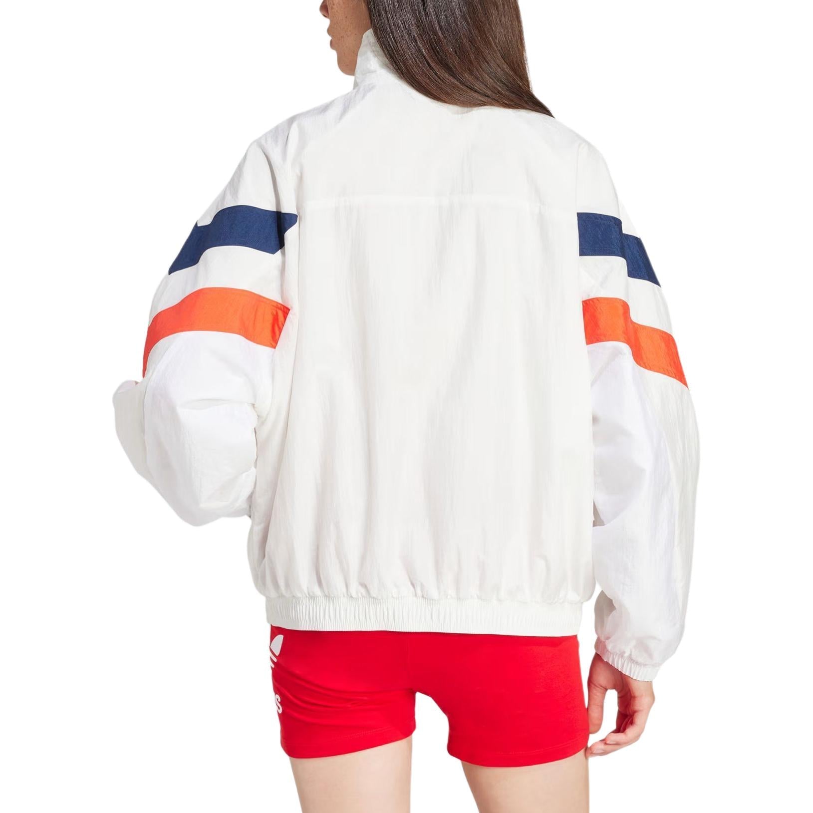 (WMNS) adidas 1/2 Zip Windbreaker Asia Sizing 'White' IS2320
