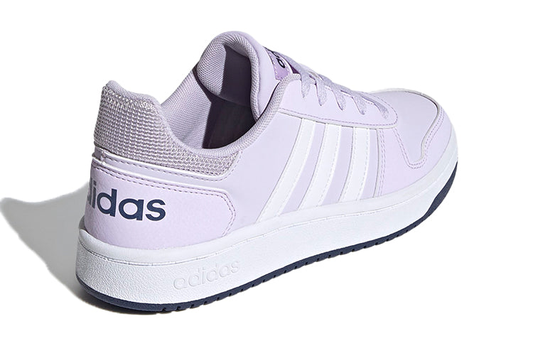(GS) adidas Hoops 2.0 J 'Purple White' EG9075