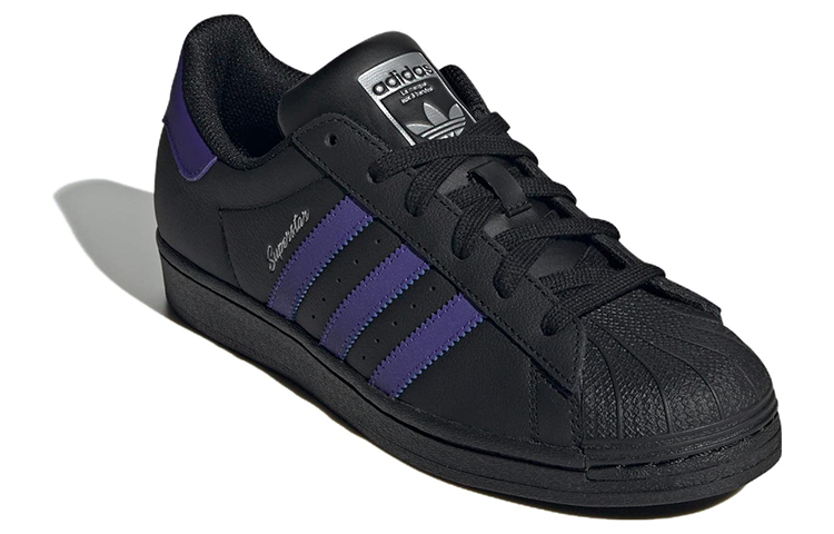(WMNS) adidas originals Superstar 'Black Purple' IE3000
