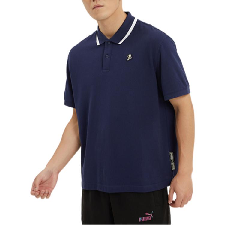 PUMA Team Polo Tee 'Navy' 536945-06