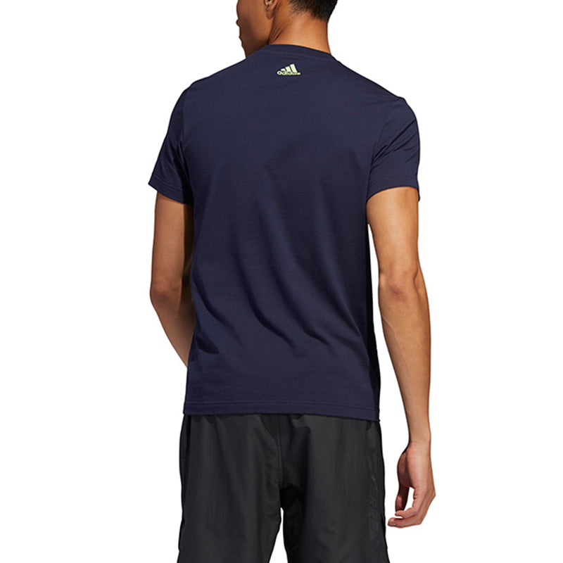 adidas Athleisure Casual Sports Round Neck Short Sleeve Navy Blue GI0055