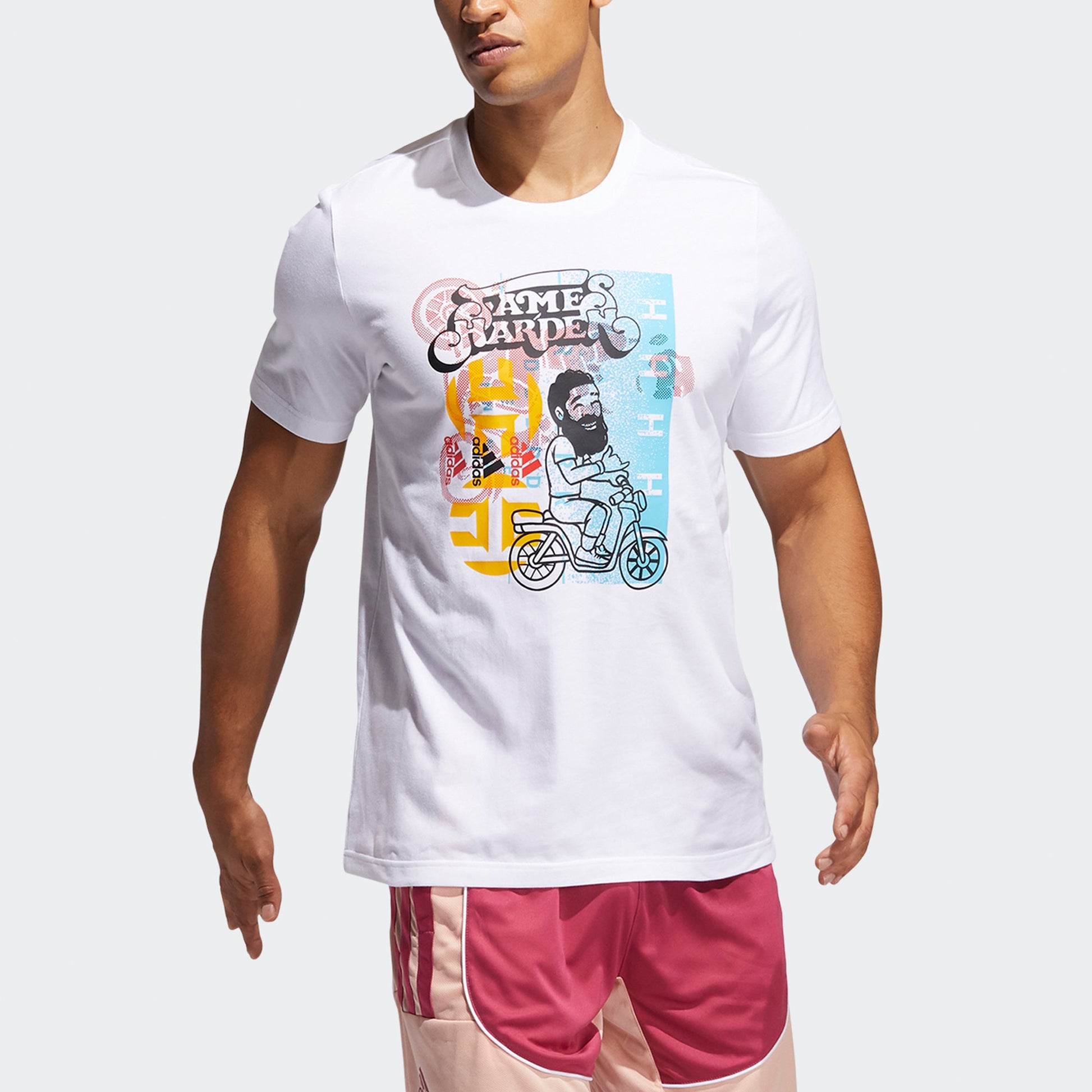adidas Hdn Avatar Sc Basketball Athleisure Casual Sports Short Sleeve White GP3431