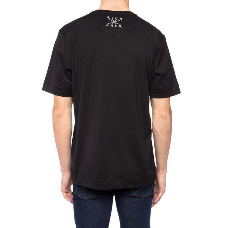 Men's FENDI Small Logo Short Sleeve Black FY0936A6ZOF0QA1