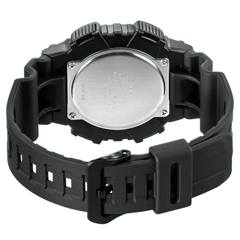 CASIO Waterproof Sports Solar Powered Shockproof Mens Black/Orange Analog/Digital Combo AQ-S810W-8A
