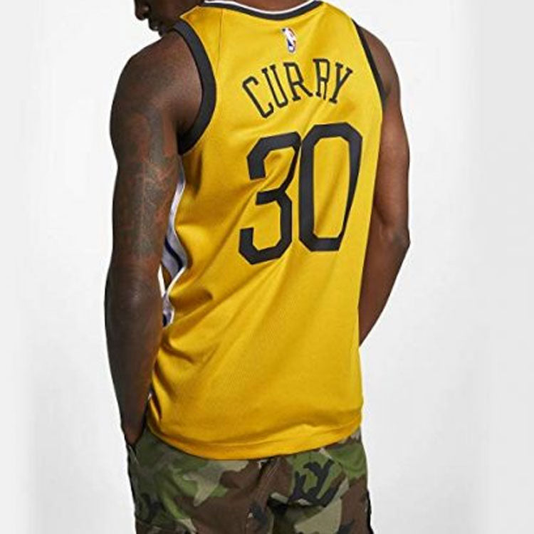 Nike NBA Earned Edition SW golden state warriors stephen curry Yellow BQ1159-731
