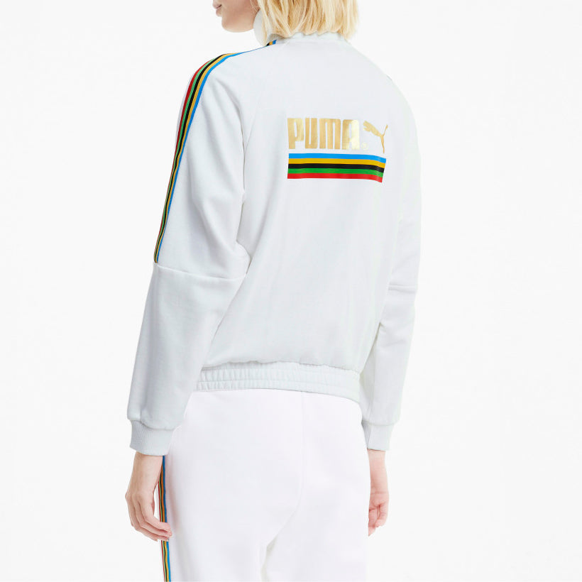 (WMNS) PUMA World Resonance Series Zipper Knit Jacket White 599061-02