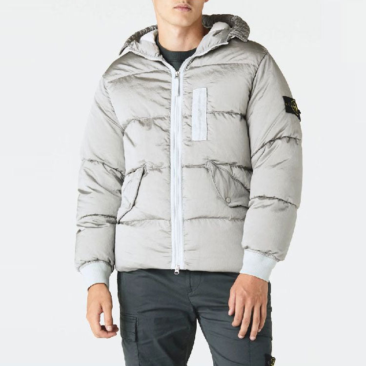 STONE ISLAND Hooded Down Jacket 'Pearl Grey' 771543619-V0061