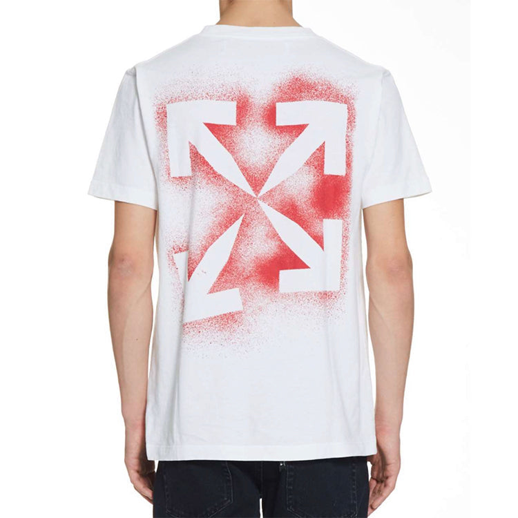 Off-White Stencil Arrows Printing Short Sleeve White OMAA038E20JER0030125