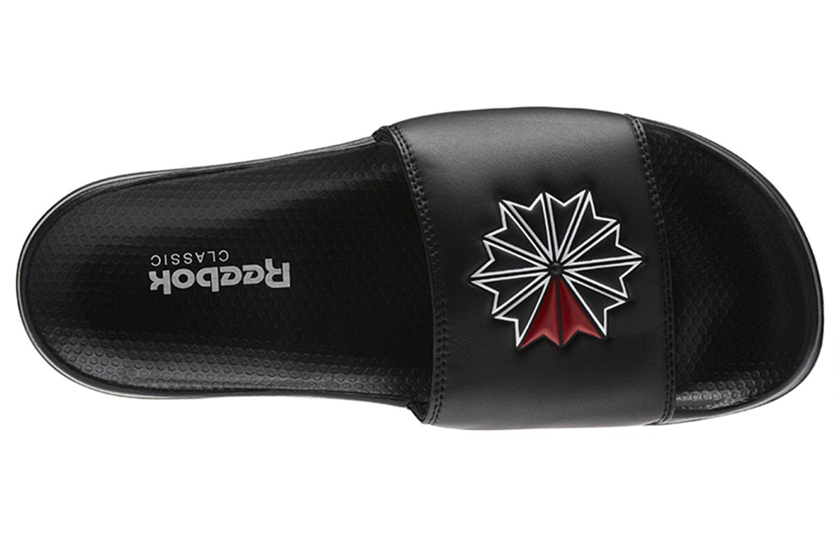 Reebok Classic Slide Cozy Non-Slip Outdoor Sports Slippers Black CN0739