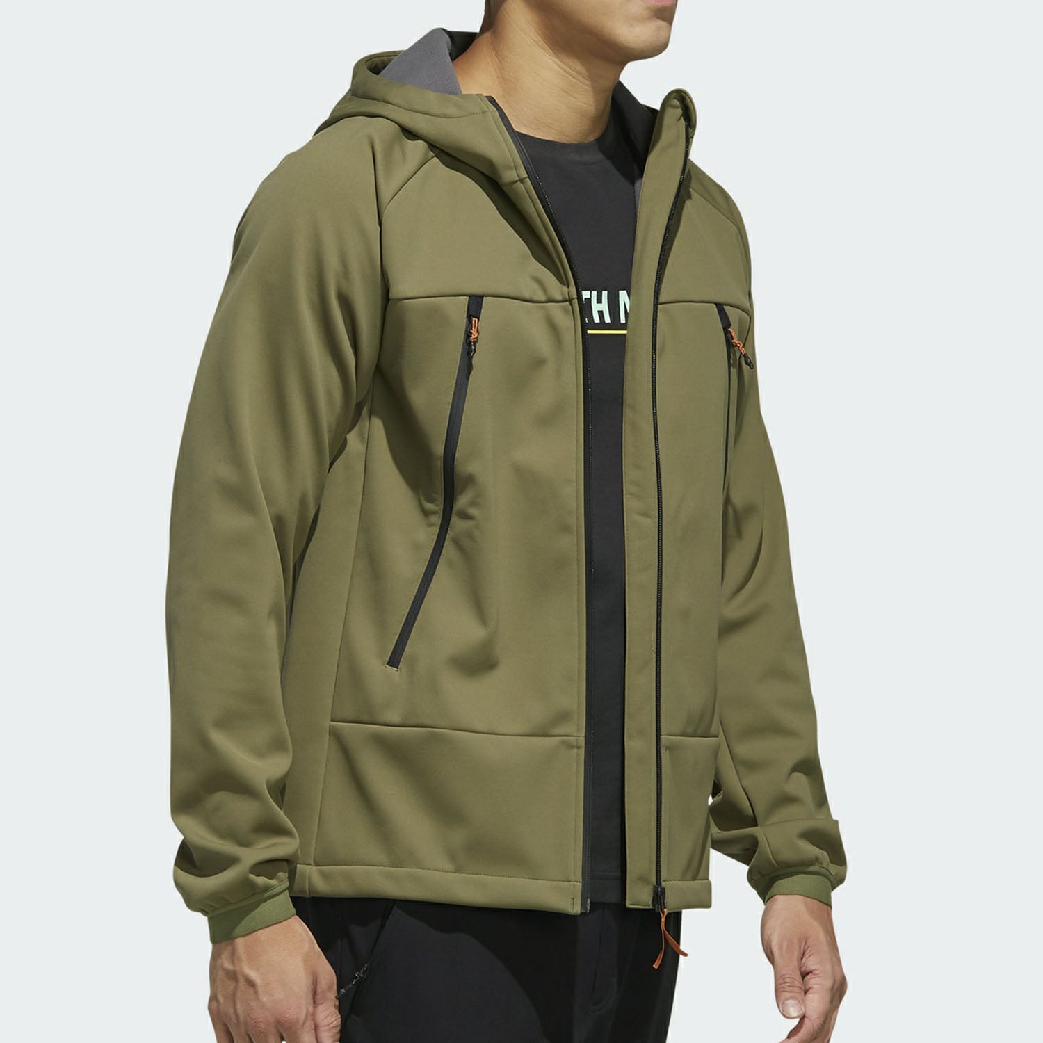 adidas Casual Sports Hooded Jacket Khaki Brown EH3946