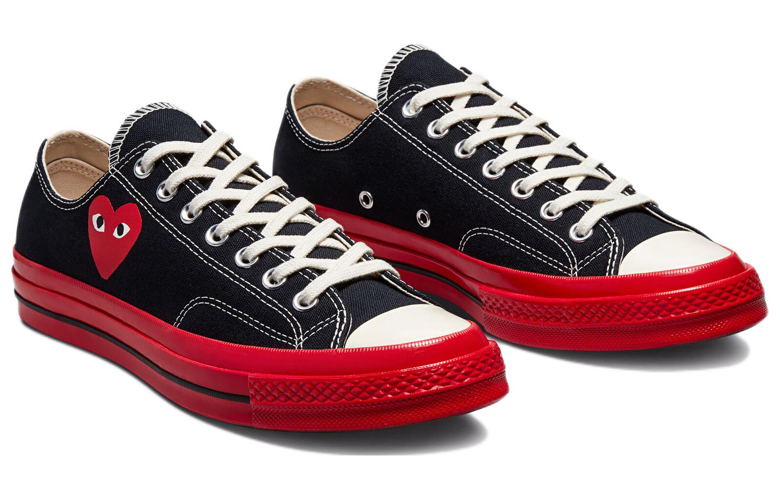 Converse x COMME des GARCONS PLAY Chuck 70 Low 'Black Red' A01795C