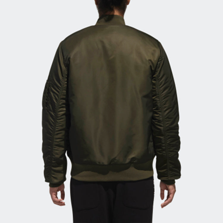 adidas Neo GRAPHICS BOMBER Army Green Mens Running Jas Sport Kleding Wind-proof Hoodies Comfortable DN8054