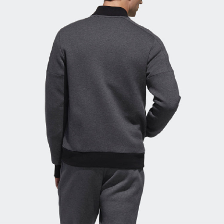 adidas Tt Double Knit Sports aviator Jacket Gray DW4629