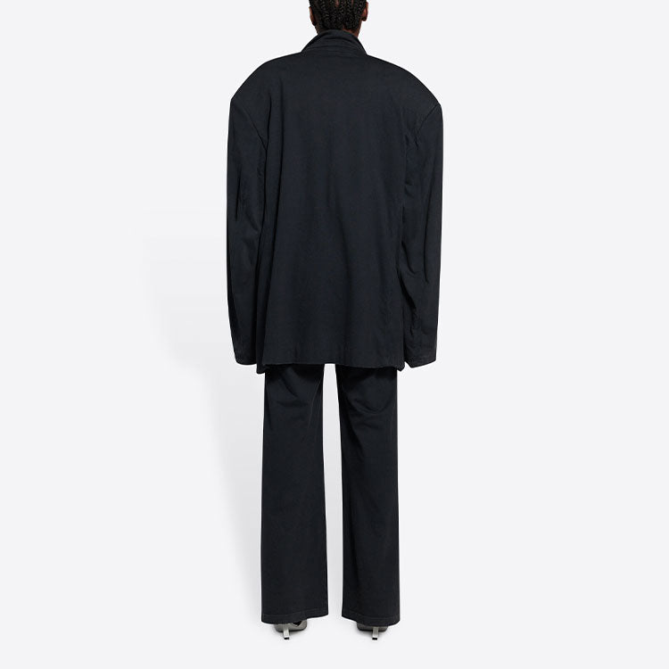 Men's Balenciaga FW21 Retro Knit Large Jacket Black 662388TAV041000
