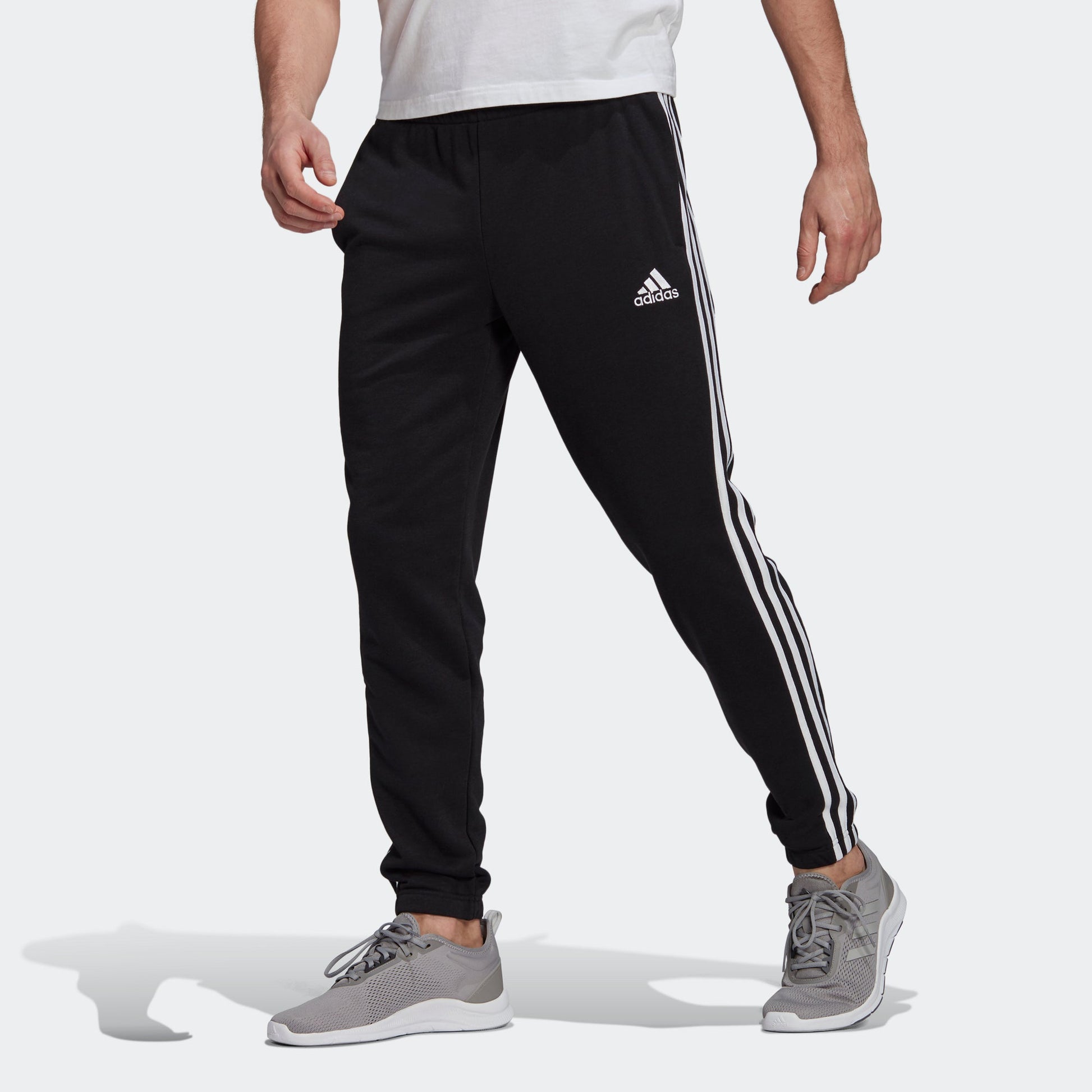 adidas M 3s Ft Te Pt Casual Sports Classic Stripe Bundle Feet Long Pants Black GK8829