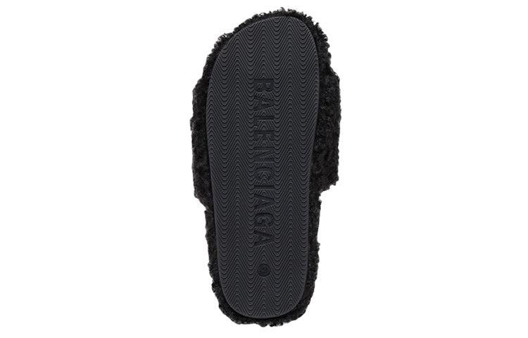 Balenciaga Furry Slides 'Cities Paris Black' 654747W2DO21001