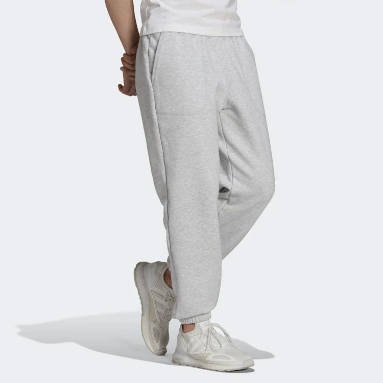 Men's adidas Logo Solid Color Loose Bundle Feet Sports Pants/Trousers/Joggers Gray HG8087