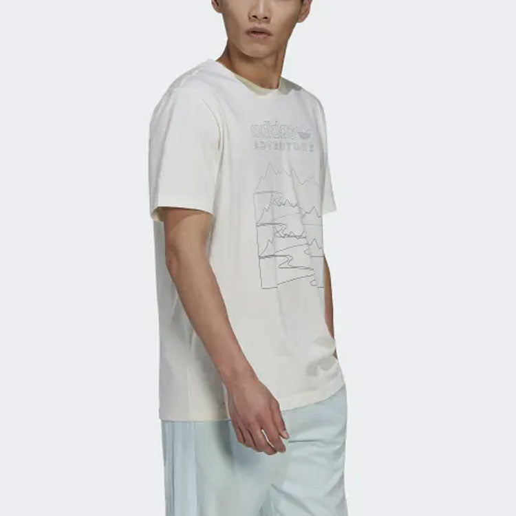 adidas Adventure Mountain Front T-Shirt 'White' HK5006