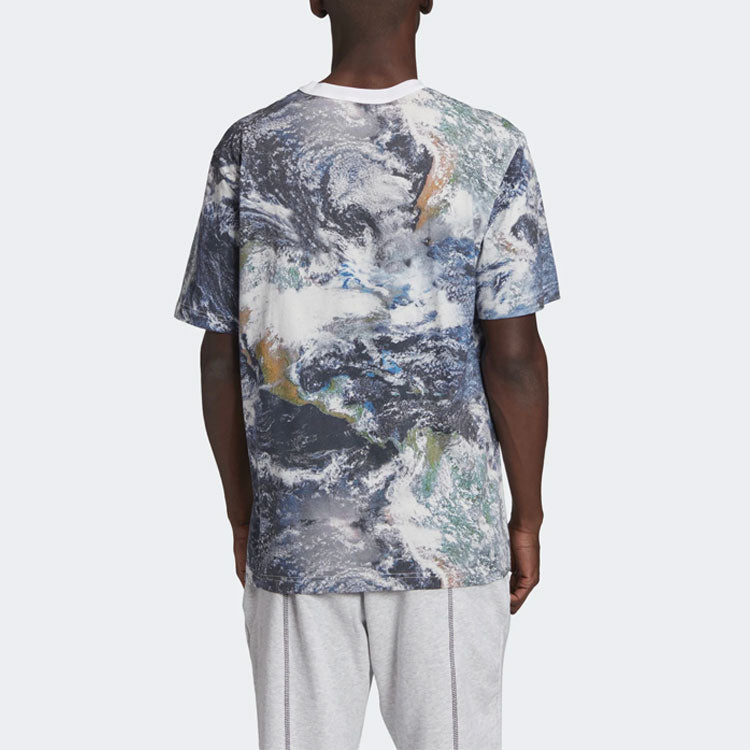 adidas originals Casual Printing Gym Round Neck Sports Short Sleeve Multi-Color GD9276