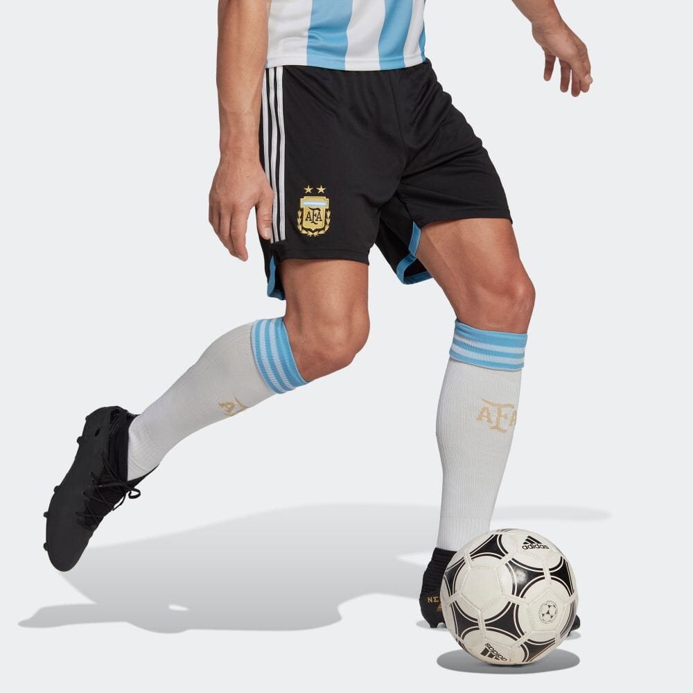 adidas Argentina 22 Home Shorts Asia Sizing 'Black White' HB9216