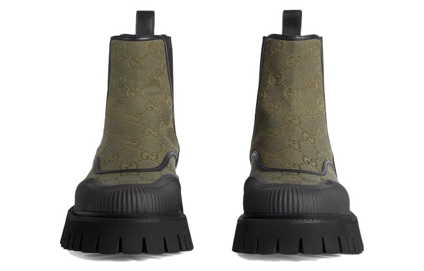Gucci GG Ankle Boots 'Black Olive' 739777-FAB5I-8748