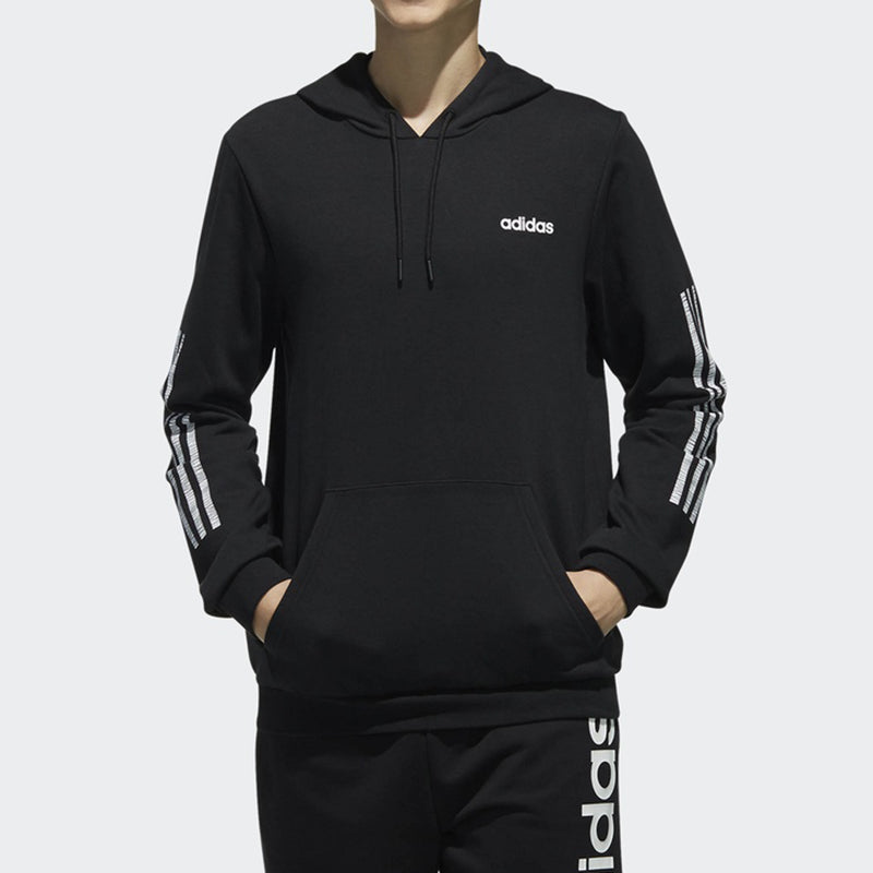 adidas neo M Ce 3s Hoody logo Printing hooded Knit Sports Black DW8042
