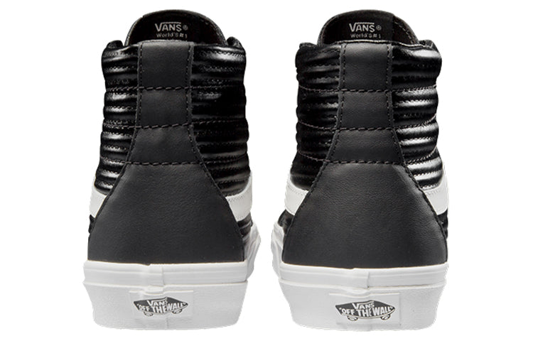 (WMNS) Vans SK8-HI Moto Leather 'Black White' VN0A2XSBOGG