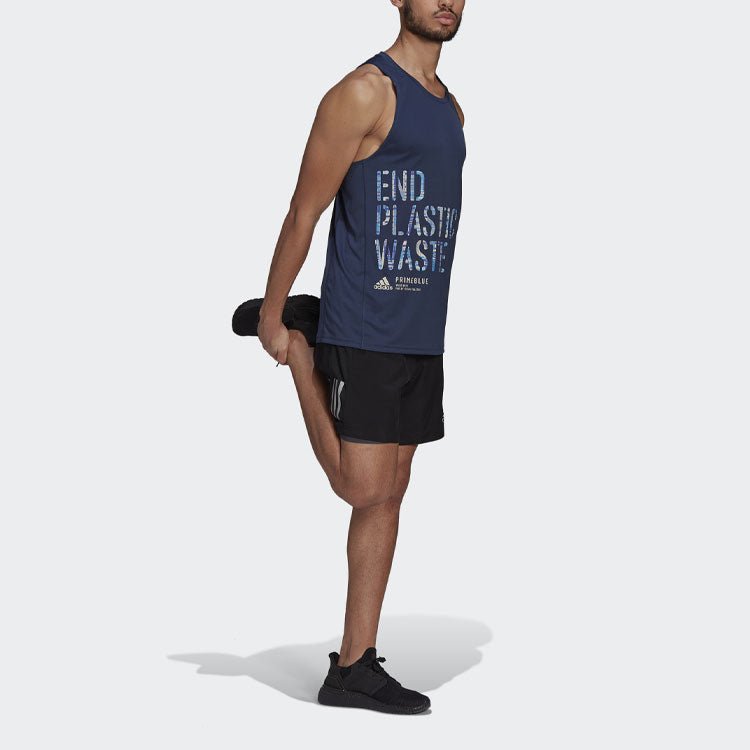 adidas Rfo Gpx Tank M Casual Running Sports Vest Navy Blue GJ6464