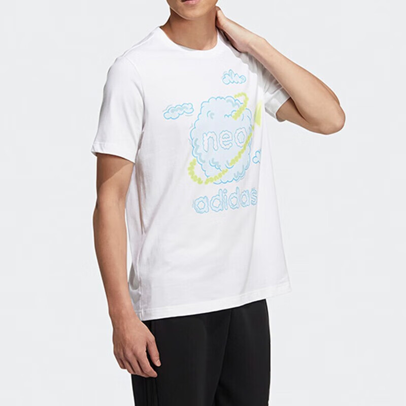 adidas Neo Graphic T-Shirts 'White' HS8853