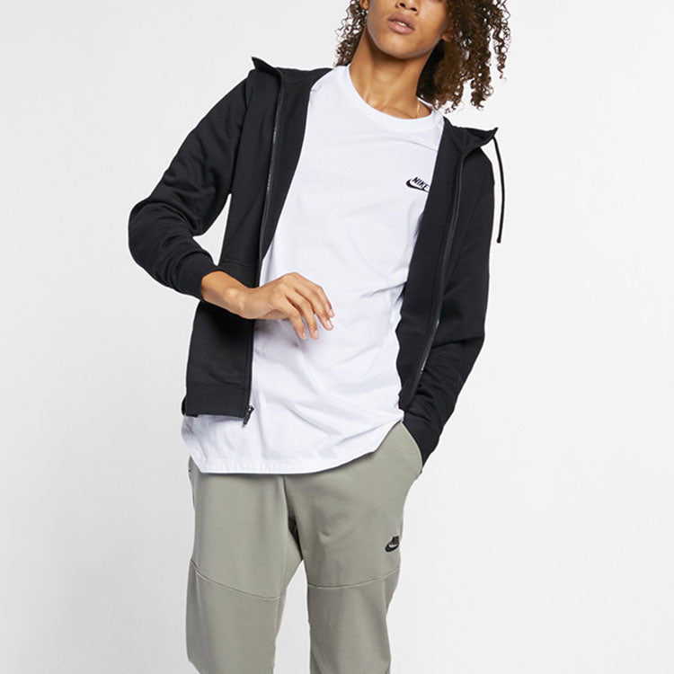 Nike Sportswear Hooded Fleece Jacket Men Black 804392-010