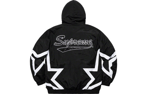 Supreme SS19 Stars Puffy Jacket Black Back Large logo Pattern Unisex SUP-SS19-339