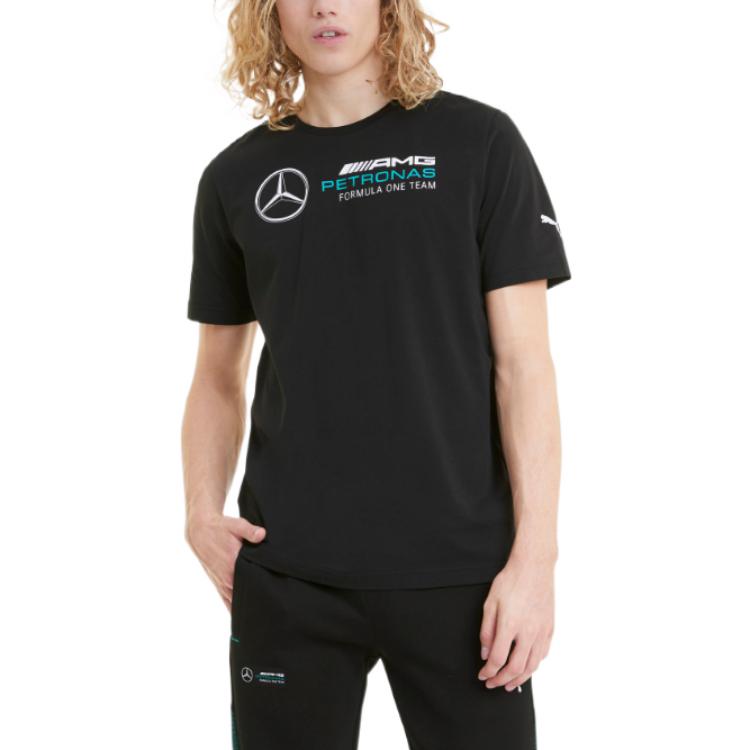 PUMA Mercedes F1 T-shirt Black 'Black White' 530722-01