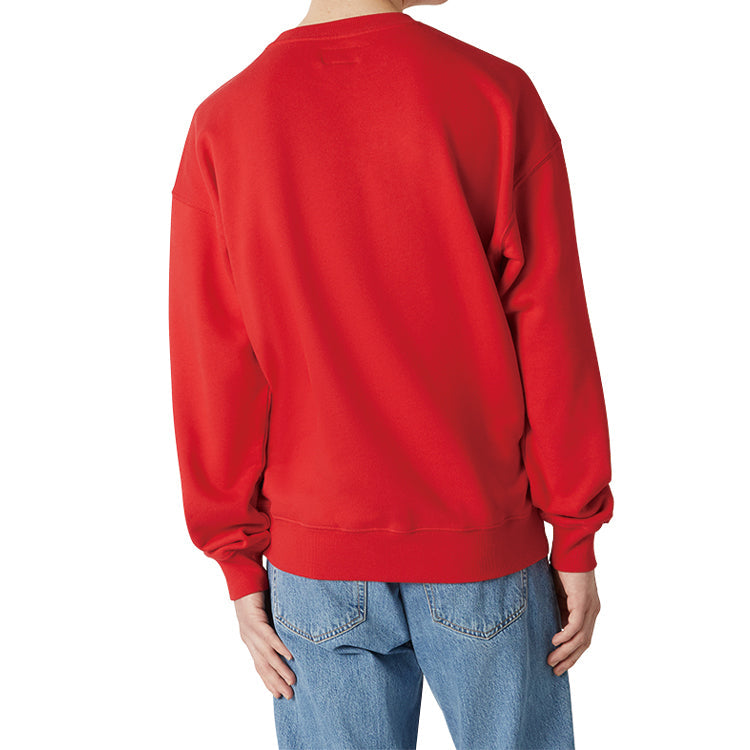 Converse Unisex Logo Printing Round-neck Sweatshirt Red 10018354-A02