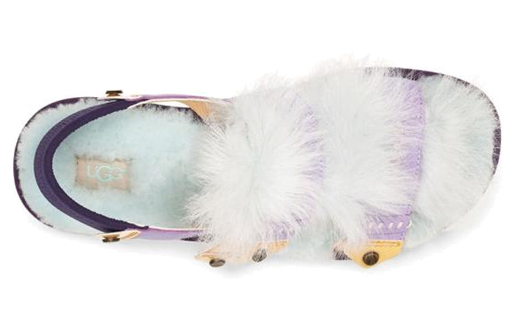 (WMNS) UGG Desert Dream Patent Slingback 'White Blue' 1104230-AGAVE