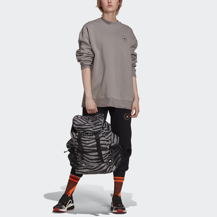 (WMNS) adidas Solid Color Casual ribbed Round Neck Pullover Hoodie Gray GU9408