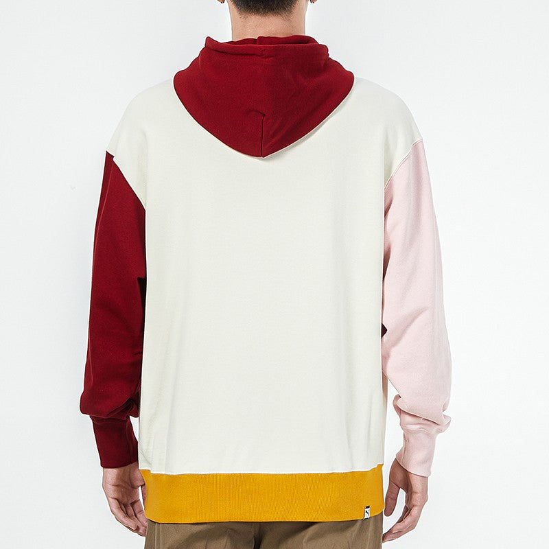 PUMA Sports Colorblock hooded Casual Pullover White 533040-88