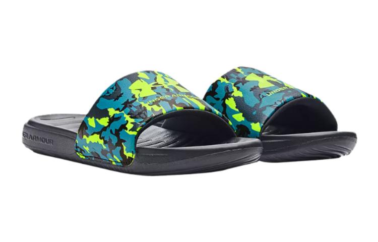 (PS) Under Armour Ansa Graphic Slides 'Black Green' 3024438-300