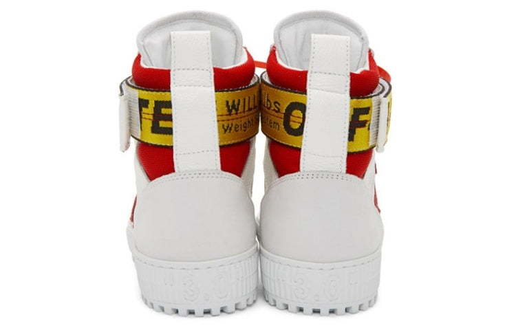 Off-White HI Top Sneakers 'White Red' OM1A102R198000010120