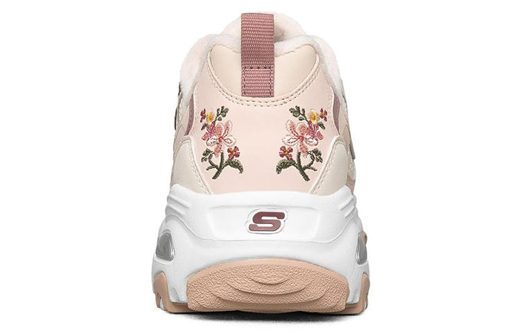 (WMNS) Skechers D'lites 1.0 Low-Top Thick Bottom Running Shoes Pink/White 66666325-PNK