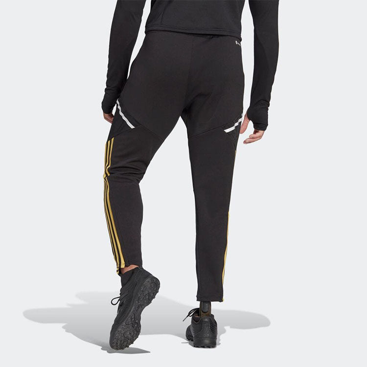 Men's adidas Contrasting Colors Stripe Logo Straight Soccer/Football Pants Juventus Black HG1355
