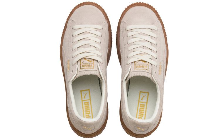 (WMNS) PUMA Suede Platform Gray White 364718-07