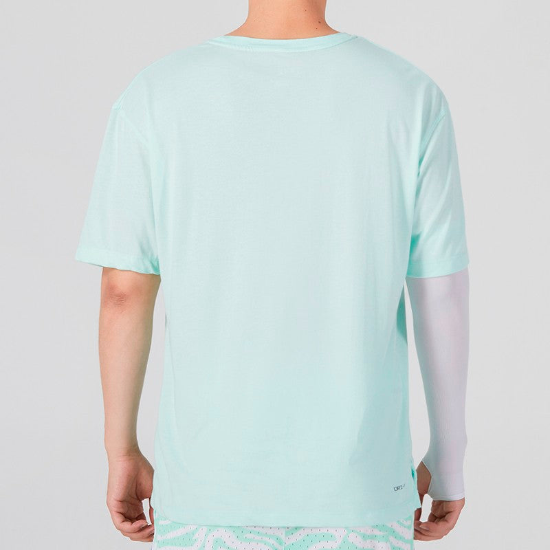 Men's Air Jordan Solid Color Logo Round Neck Pullover Short Sleeve Mint Green T-Shirt DH8922-379