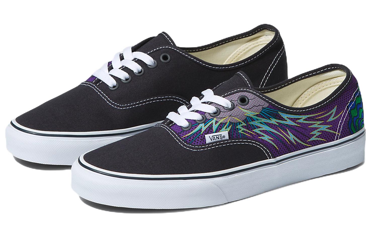 Vans Authentic Low Top Suede Canvas Shoes 'Black Purple' VN0A5KRDDNV