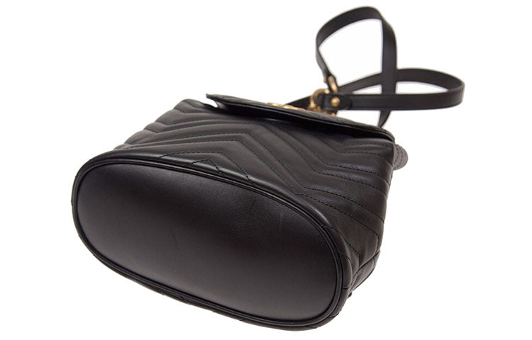 (WMNS) Gucci GG Marmont Series G Metal Shoulder bag Small Black 528129-DRW4T-1000