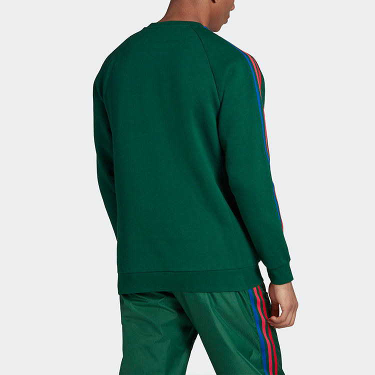 adidas originals 3D Logo Round Neck Casual Sports Green GF0224